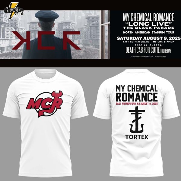 My Chemical Romance Long Live: The Black Parade Tour 2025 x New Jersey Devils Special Tee - White