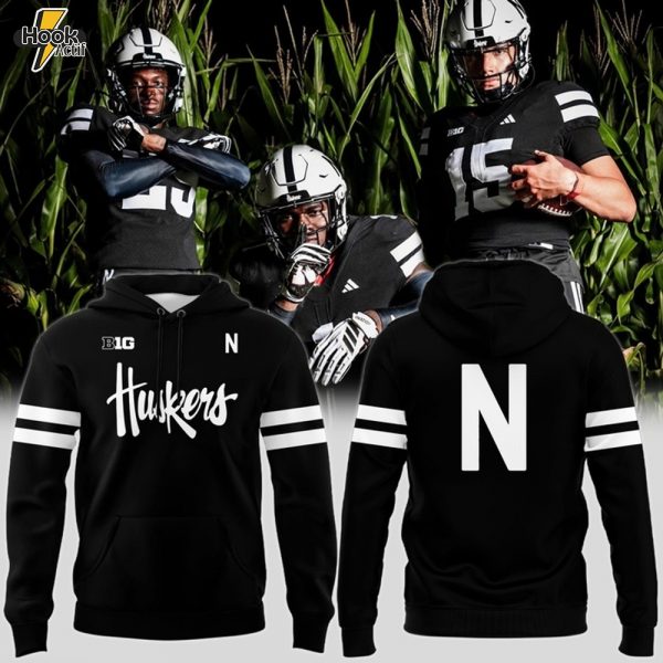 Nebraska Cornhuskers Alternate Dark Mode Helmet Logo Hoodie