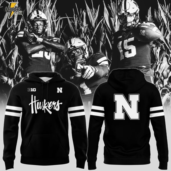 Nebraska Cornhuskers New Alternate Dark Mode Hoodie In Black