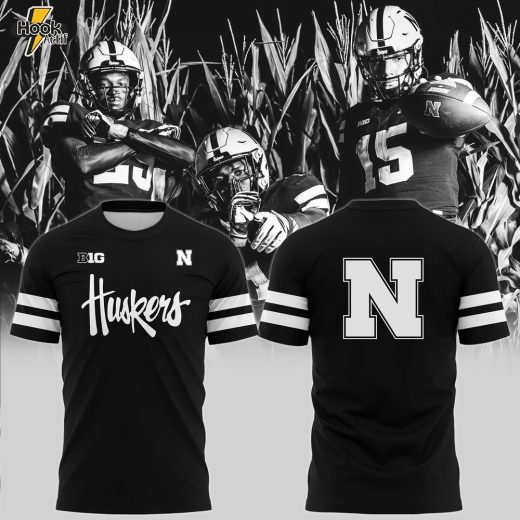 Nebraska Cornhuskers New Alternate Dark Mode Shirt In Black