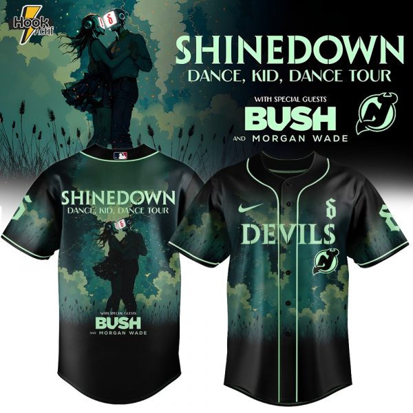 New Jersey Devils x Shinedown DanceKidDance Tour 2025 Baseball Jersey