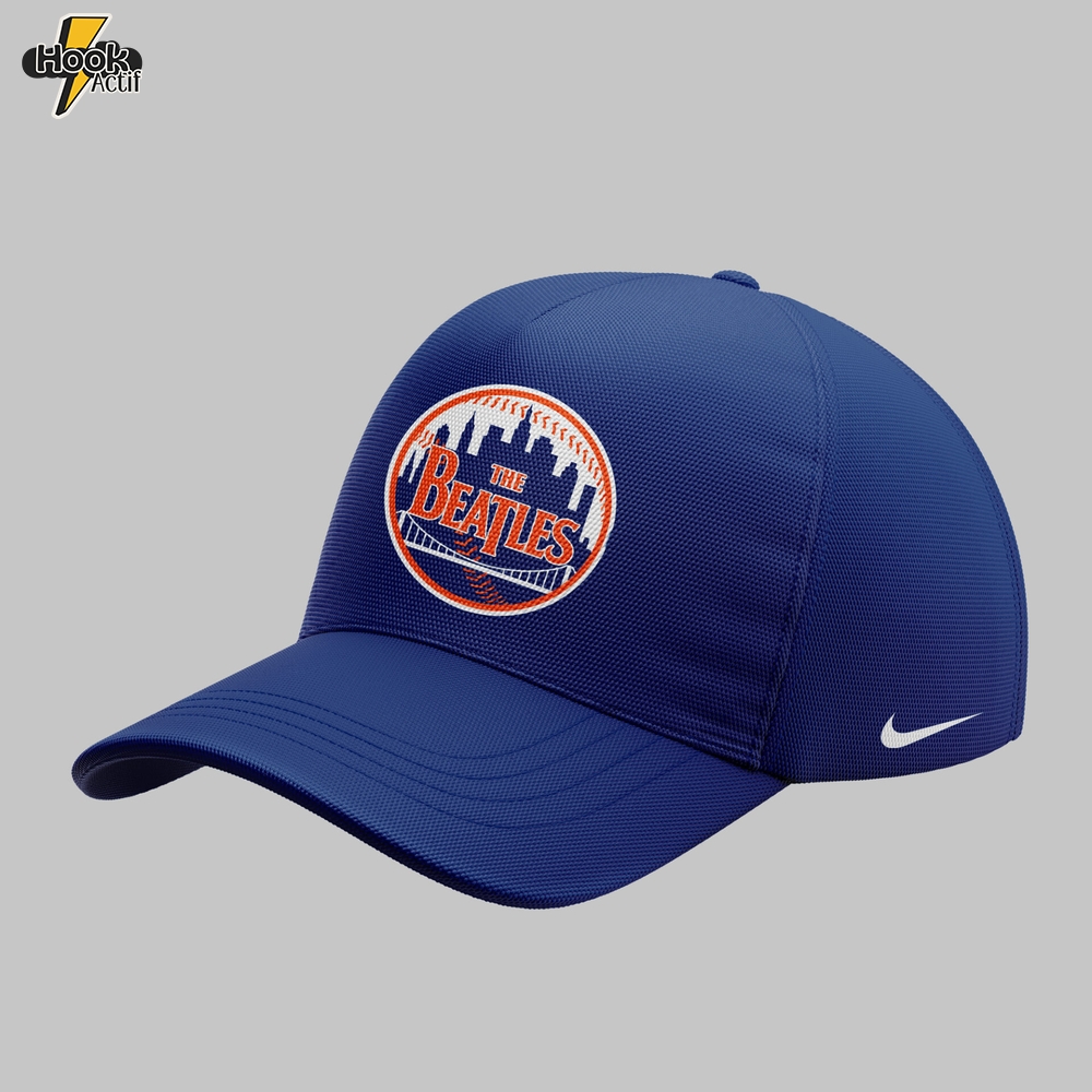 New York Mets x The Beatles Night Blue Hoodie, Cap