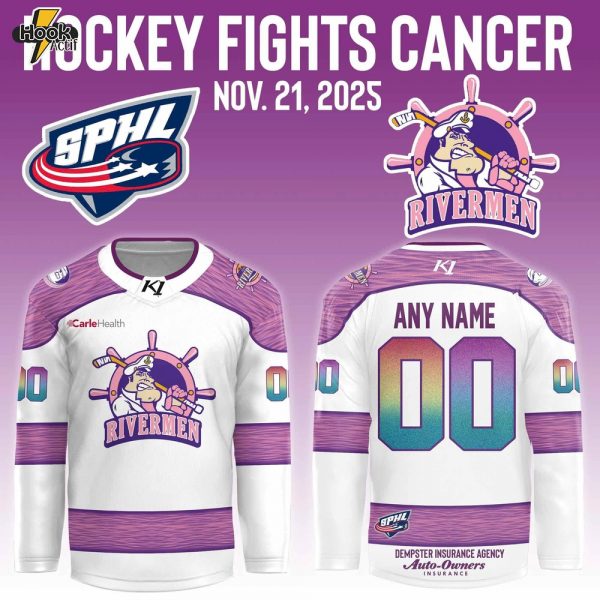 Peoria Rivermen x Hockey Fights Cancer Night 2025 Hockey Jersey