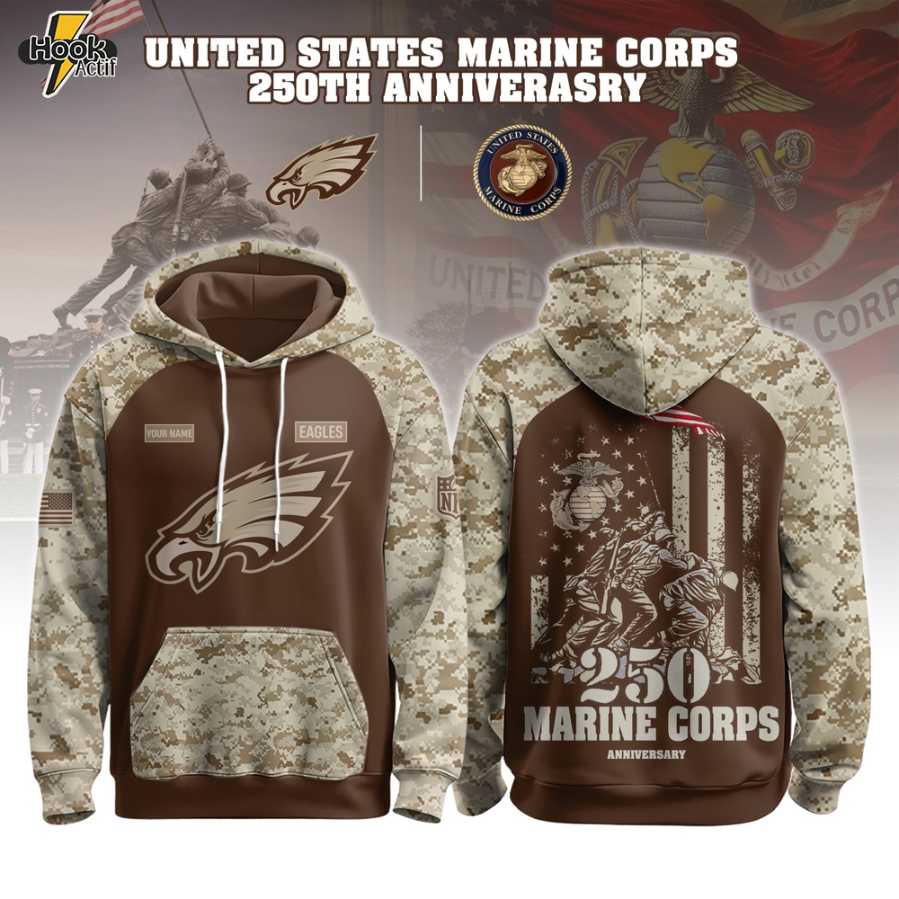 Philadelphia Eagles x U.S. Marine Corps 250th Birthday Hoodie Set Philadelphia Eagles x U.S. Marine Corps 250th Birthday Hoodie Set
