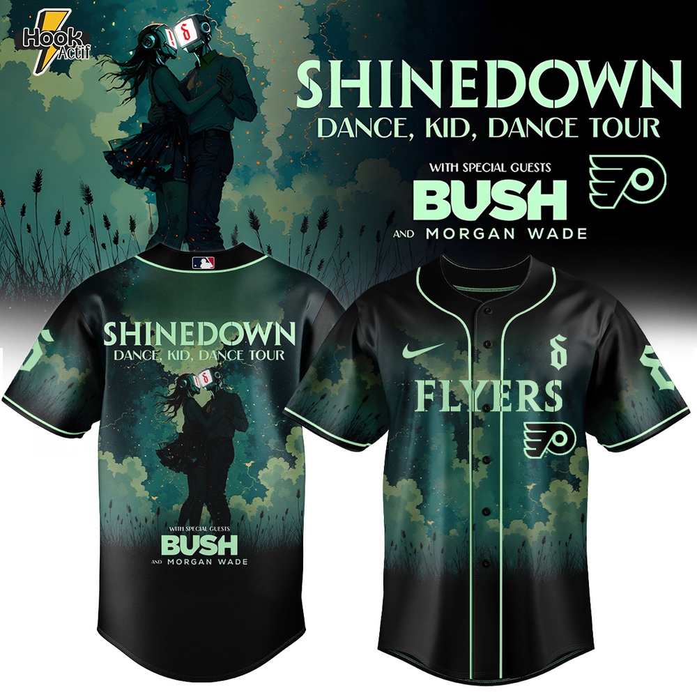 Philadelphia Flyers x Shinedown DanceKidDance Tour 2025 Baseball Jersey Philadelphia Flyers x Shinedown DanceKidDance Tour 2025 Baseball Jersey