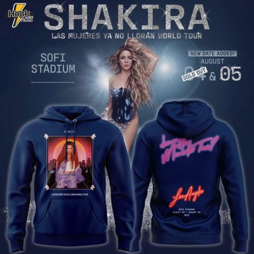 Shakira Las Mujeres Ya No Lloran World Tour 2025 "Men In This Town '' Limited Edition Hoodie