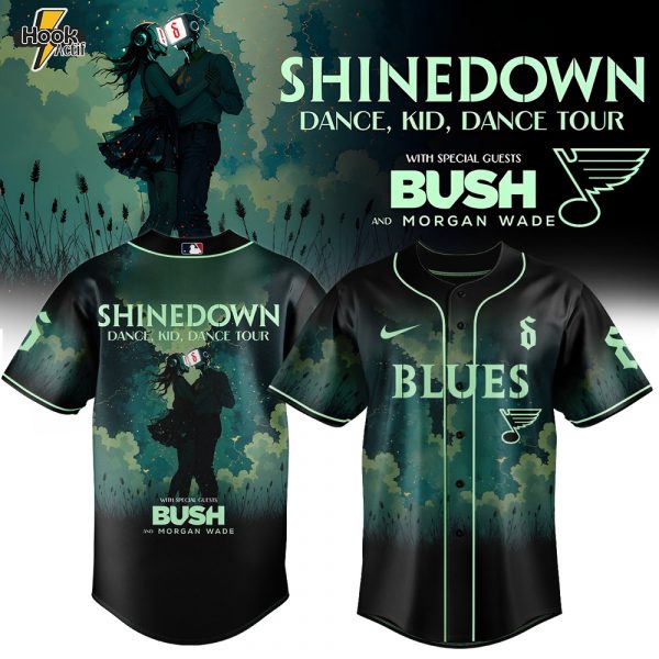 St. Louis Blues x Shinedown DanceKidDance Tour 2025 Baseball Jersey