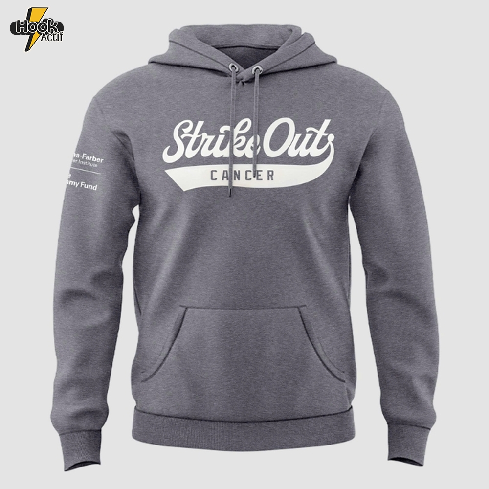 The Jimmy Fund Strike Out Cancer Special Grey Hoodie The Jimmy Fund Strike Out Cancer Special Grey Hoodie