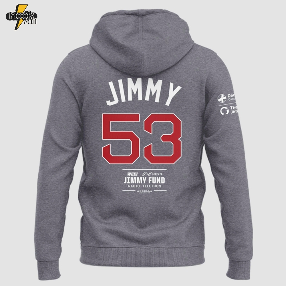 The Jimmy Fund Strike Out Cancer Special Grey Hoodie The Jimmy Fund Strike Out Cancer Special Grey Hoodie