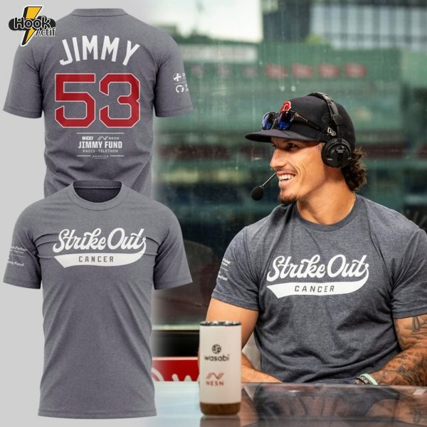 The Jimmy Fund Strike Out Cancer Special Grey Shirt