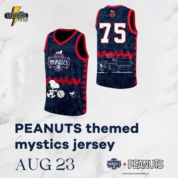 Washington Mystics x Peanuts Celebrating 75 Years Basketball Jersey