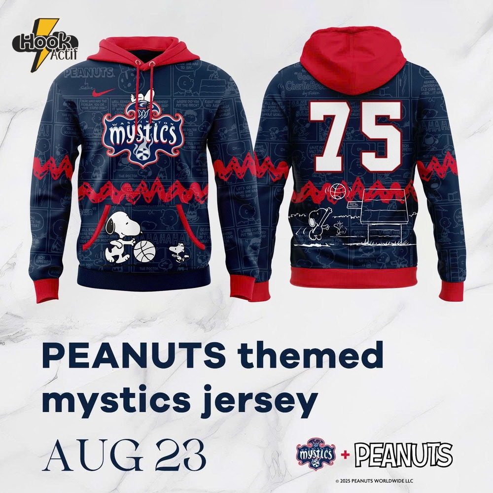 Washington Mystics x Peanuts Celebrating 75 Years! Hoodie Washington Mystics x Peanuts Celebrating 75 Years! Hoodie