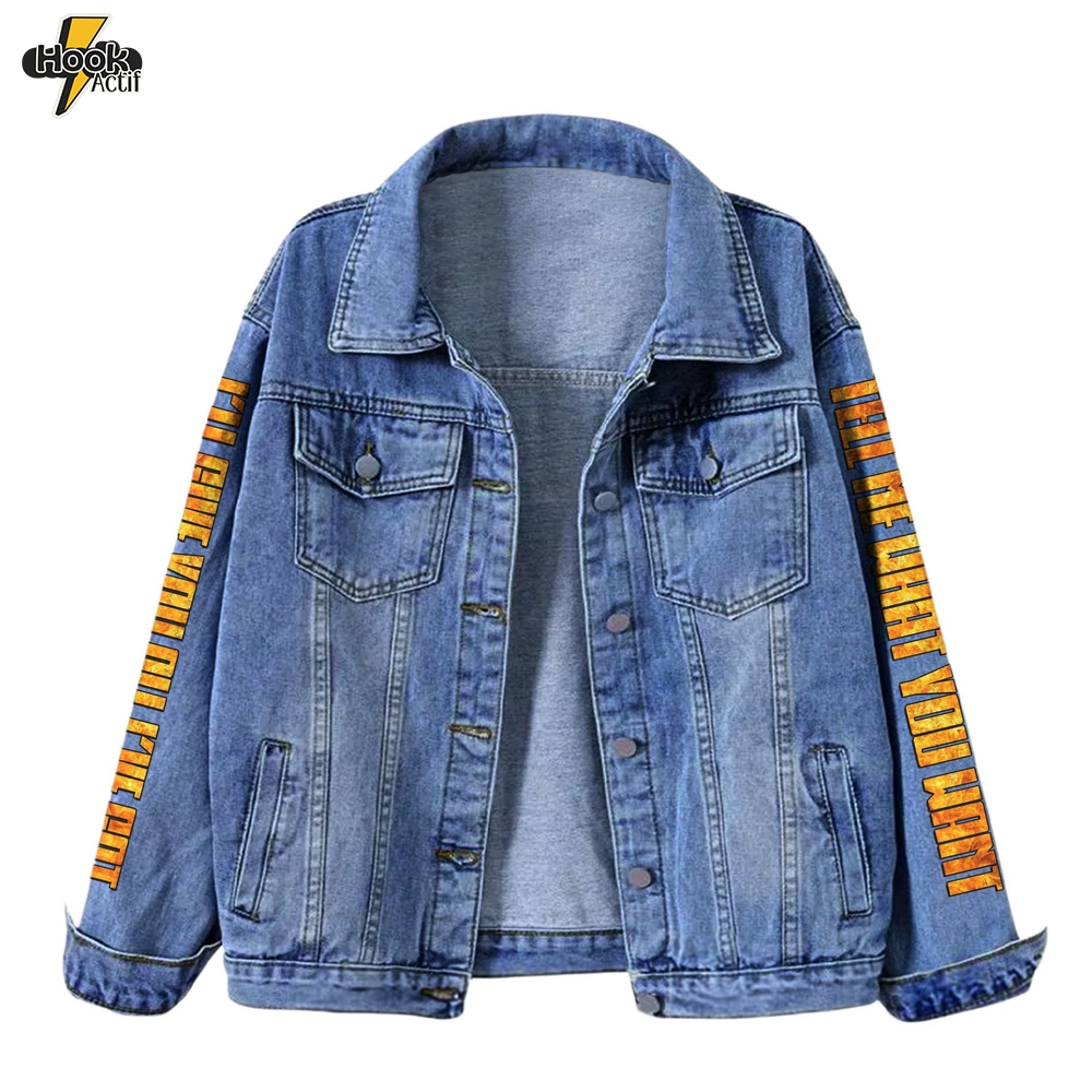 Zebra Band Denim Jacket