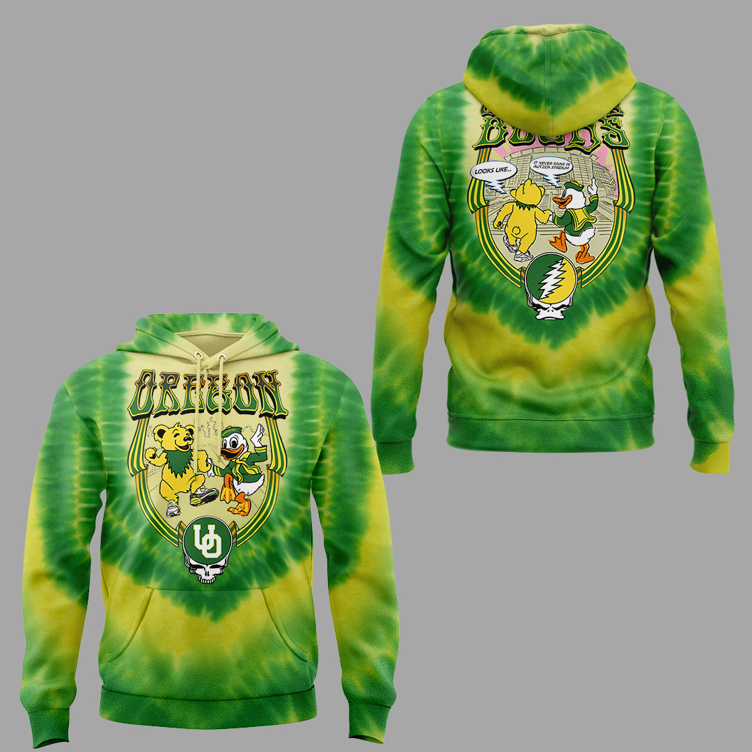 Oregon Ducks Special Edition Grateful Ducks Hoodie Oregon Ducks Special Edition Grateful Ducks Hoodie