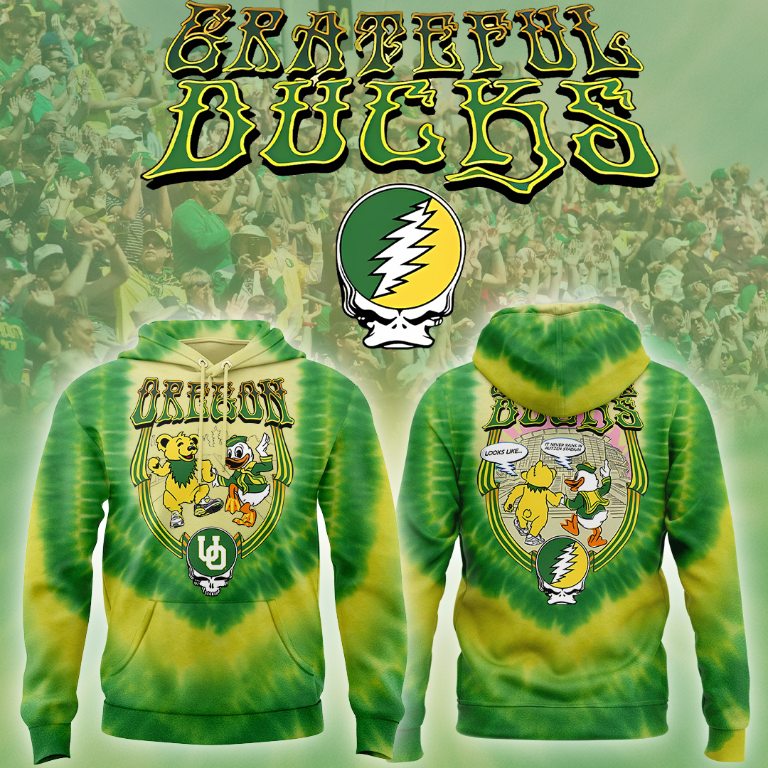 Oregon Ducks Special Edition Grateful Ducks Hoodie Oregon Ducks Special Edition Grateful Ducks Hoodie