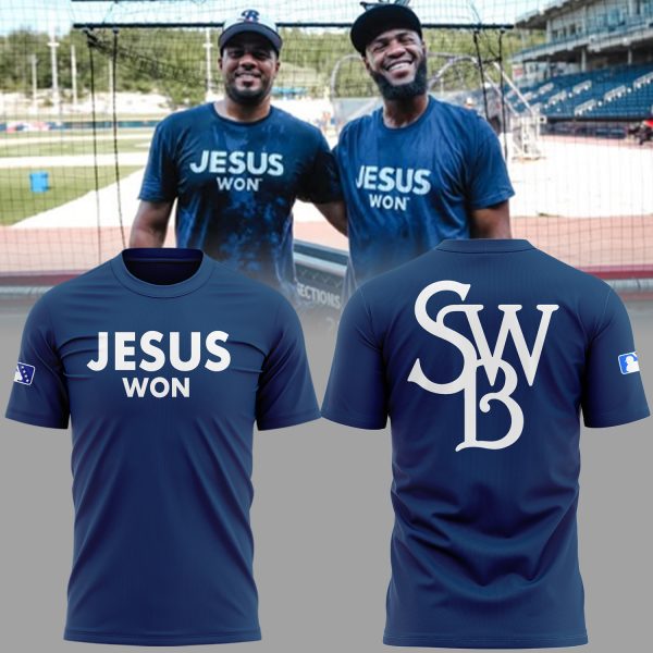 Scranton/Wilkes-Barre RailRiders x Jesus Won 2025 Navy Shirt