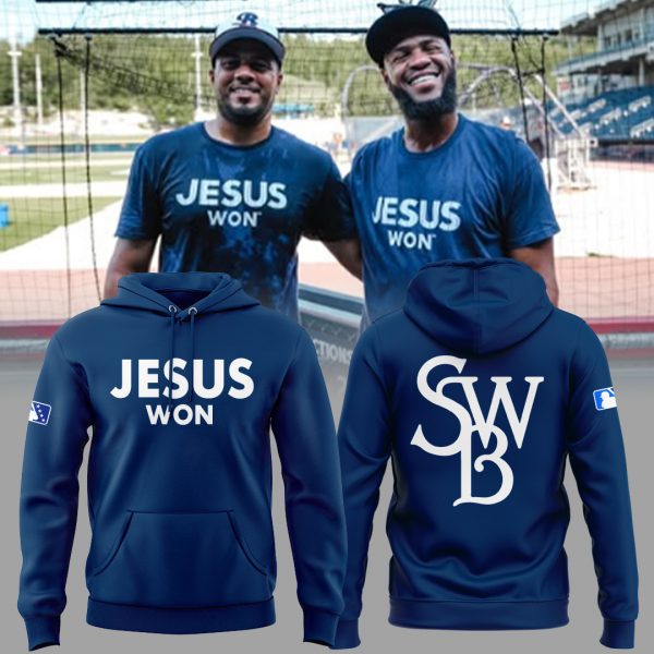 Scranton/Wilkes-Barre RailRiders x Jesus Won 2025 Navy Hoodie