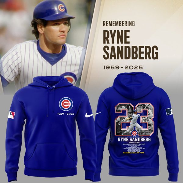 Remembering Ryne Sandberg 1959-2025 Hoodie - Blue