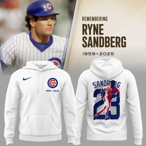 Remembering Ryne Sandberg 1959-2025 Hoodie - White