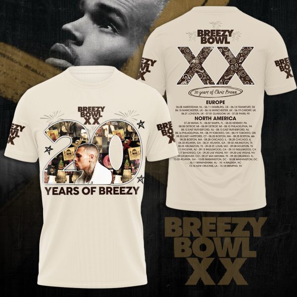 Chris Brown Breezy  Bowl 3D Tshirt - Begie