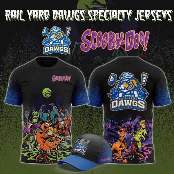 Limited Edition Roanoke Rail Yard Dawgs x ScooBy-Doo Night T-Shirt 2025