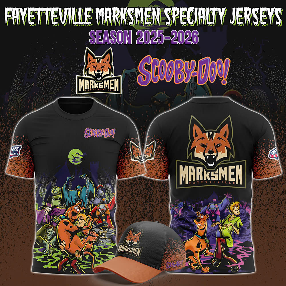 Limited Edition Fayetteville Marksmen x ScooBy-Doo Night T-Shirt 2025 Limited Edition Fayetteville Marksmen x ScooBy-Doo Night T-Shirt 2025