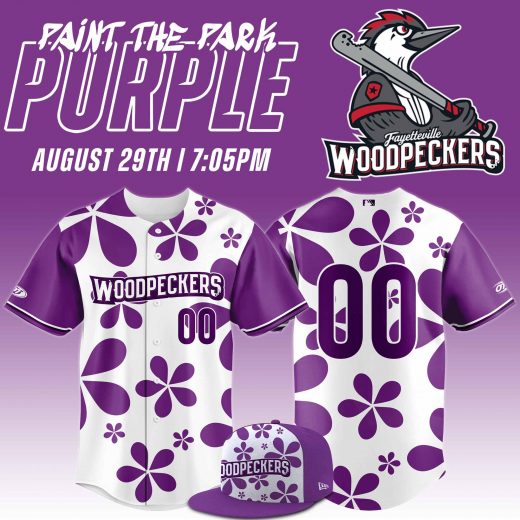 Limited Editions Fayetteville Woodpecker '' PurPle ''Jersey 2025
