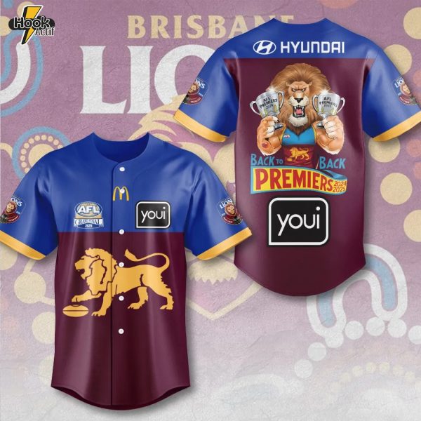Brisbane Lions Premiers 2025 Baseball Jersey