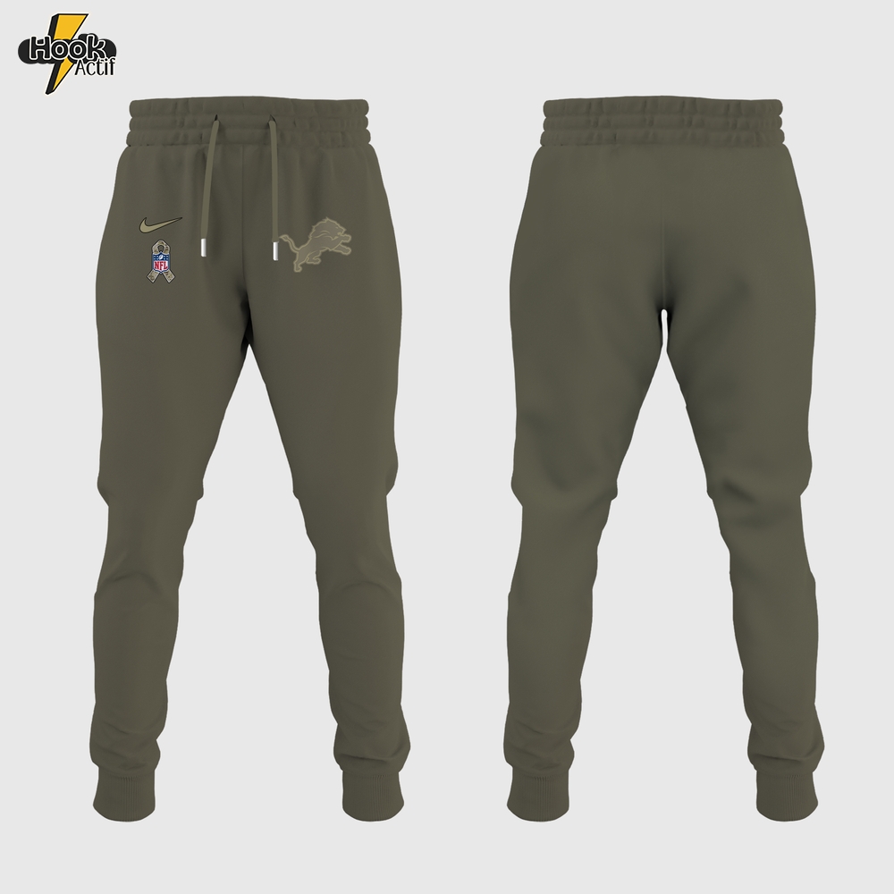 Detroit Lions Nike Olive 2025 Salute to Service Sideline Standard Tshirt Detroit Lions Nike Olive 2025 Salute to Service Sideline Standard Tshirt