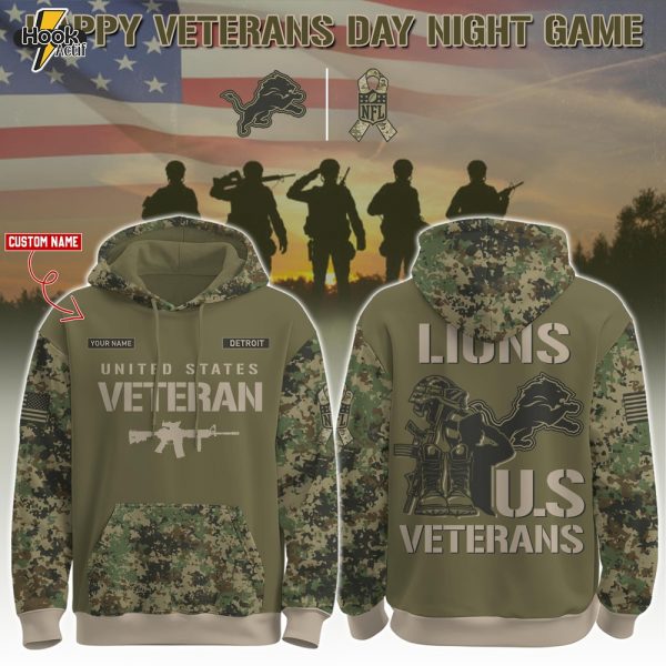 Detroit Lions x U.S Veteran Day Night Game 2025 Hoodie Set