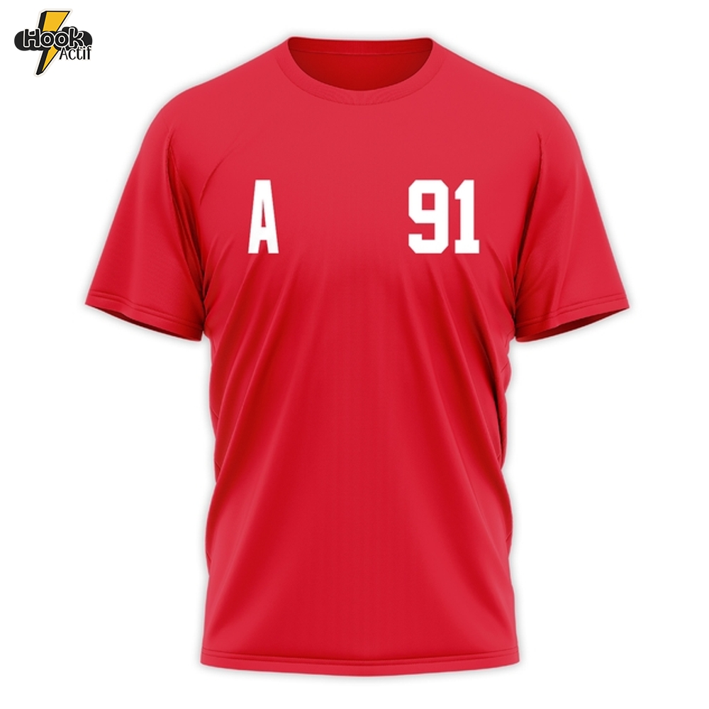 Detroit Red Wings 91 Sergei Fedorov Red T-Shirt Detroit Red Wings 91 Sergei Fedorov Red T-Shirt