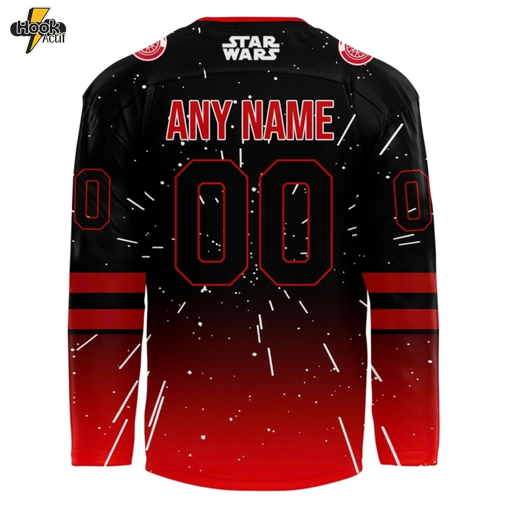 Detroit Red Wings x Star Wars Custom Hockey Jersey Detroit Red Wings x Star Wars Custom Hockey Jersey
