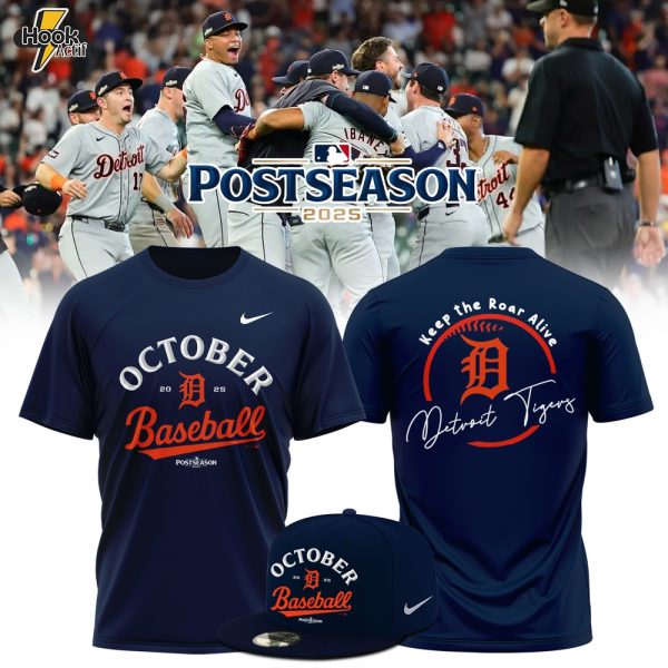 Detroit Tigers 2025 MLB Postseason Authentic Collection T-Shirt