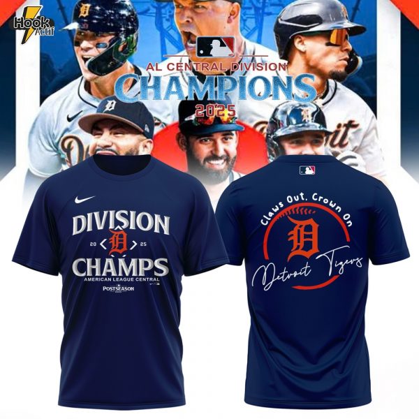 Detroit Tigers – American League Central Division Champions Tshirt