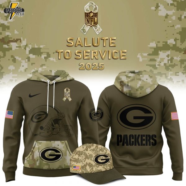 Green Bay Packers 2025 Salute to Service Collection Hoodie