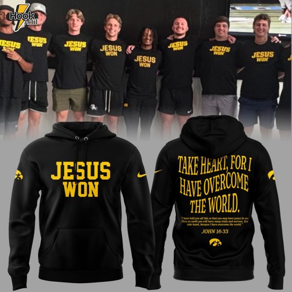 Iowa Hawkeyes Football x JESUS WON 2025 Special Hoodie Set