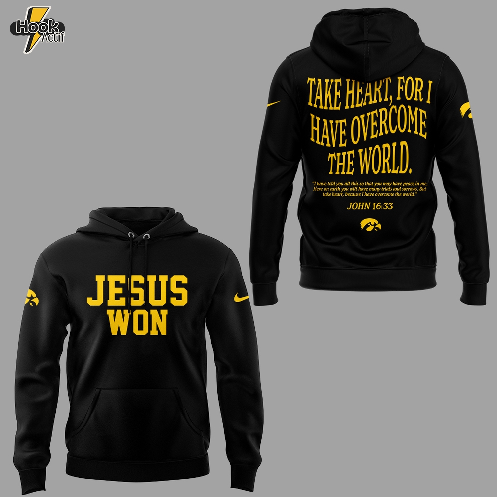 Iowa Hawkeyes Football x JESUS WON 2025 Special Hoodie Set Iowa Hawkeyes Football x JESUS WON 2025 Special Hoodie Set