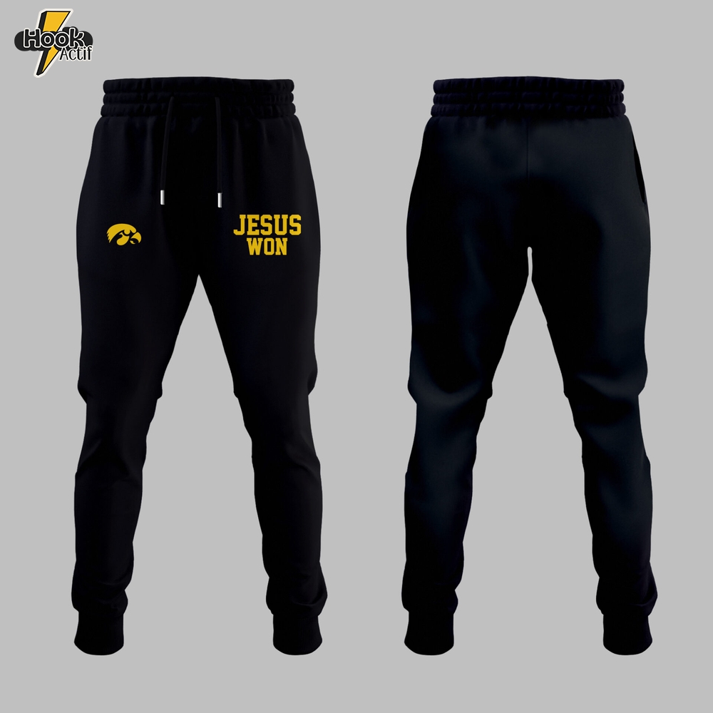 Iowa Hawkeyes Football x JESUS WON 2025 Special Hoodie Set Iowa Hawkeyes Football x JESUS WON 2025 Special Hoodie Set