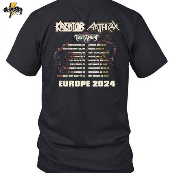 Kreator Testament Euro Tour 2024-Unisex T-Shirt