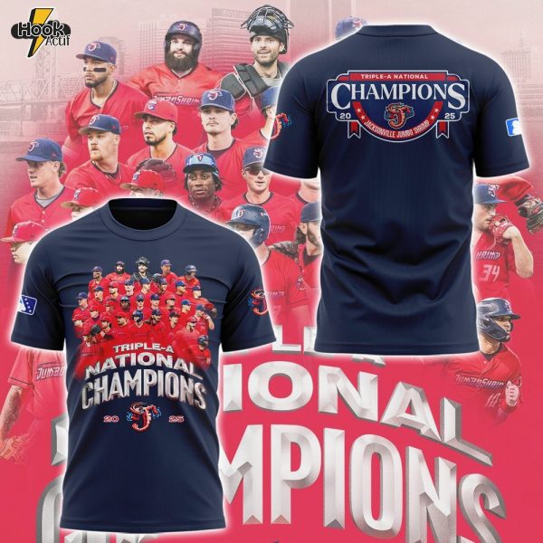 Limited Edition JaxShrimp 2025 Triple-A National Champions Tshirt