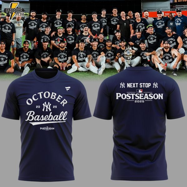 Limited Edition Yankees October Baseball Navy TShirt