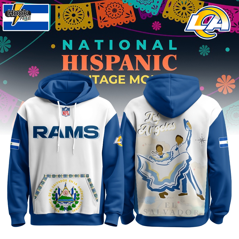 Los Angeles Rams x El Salvador Heritage Hoodie Los Angeles Rams x El Salvador Heritage Hoodie