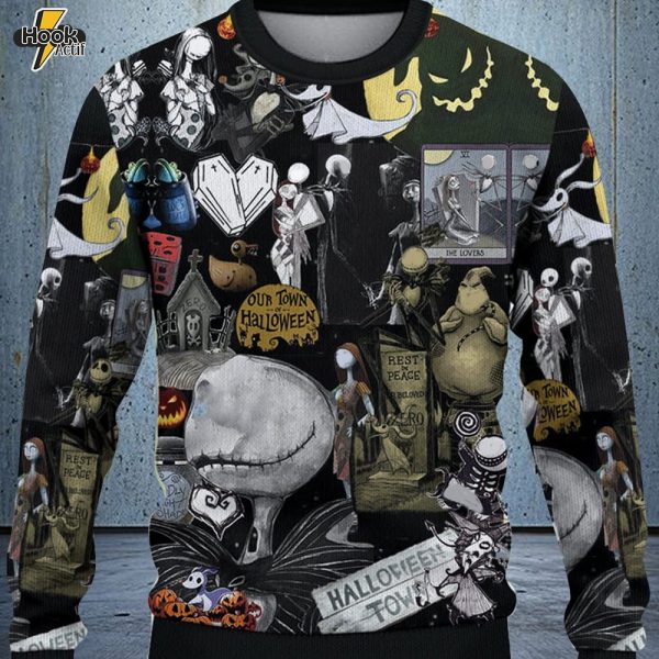 Men's Retro Halloween Cartoon Print Sweatshirt