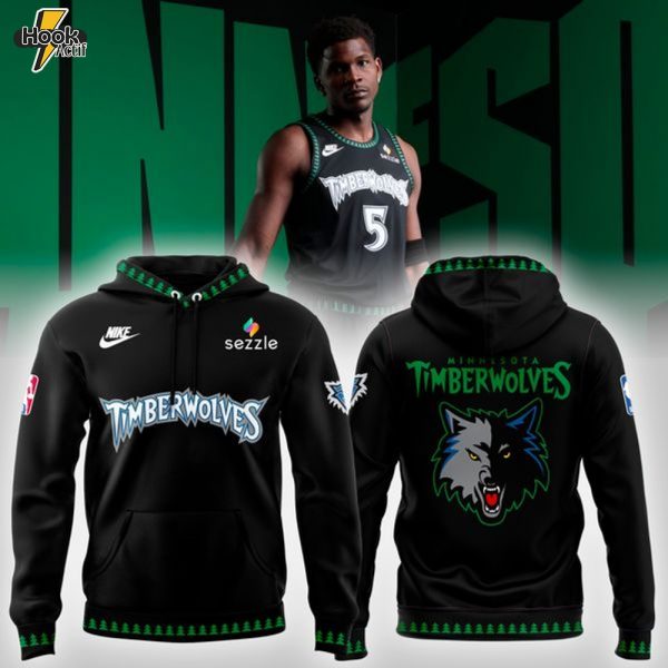 Minnesota Timberwolves Bring Back the Black Trees 2025-2026 Hoodie v2