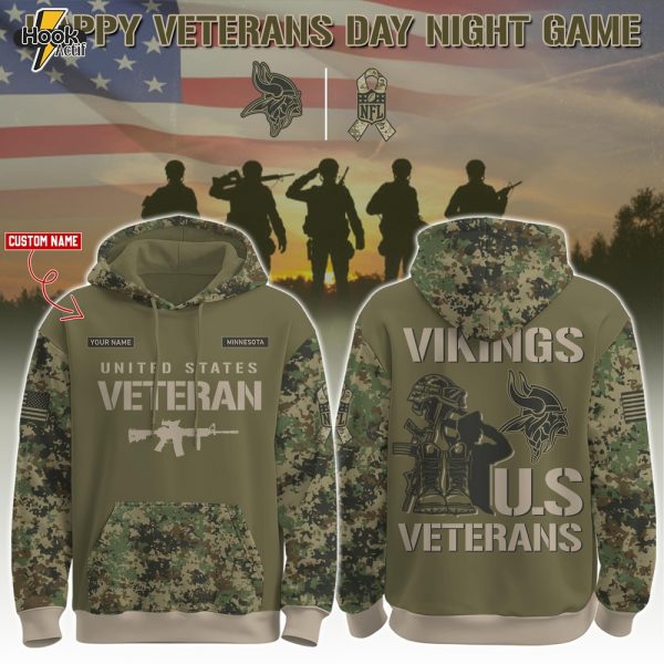 Minnesota Vikings x U.S Veteran Day Night Game 2025 Hoodie Set