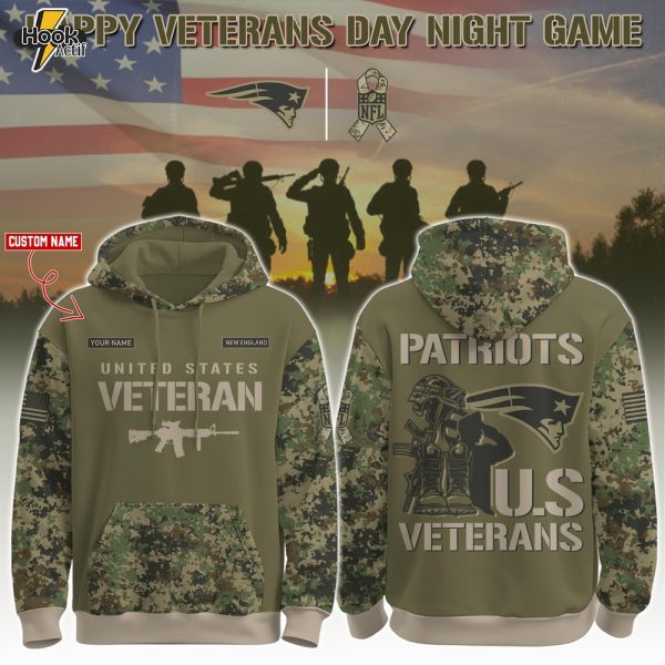 New England Patriots x U.S Veteran Day Night Game 2025 Hoodie Set