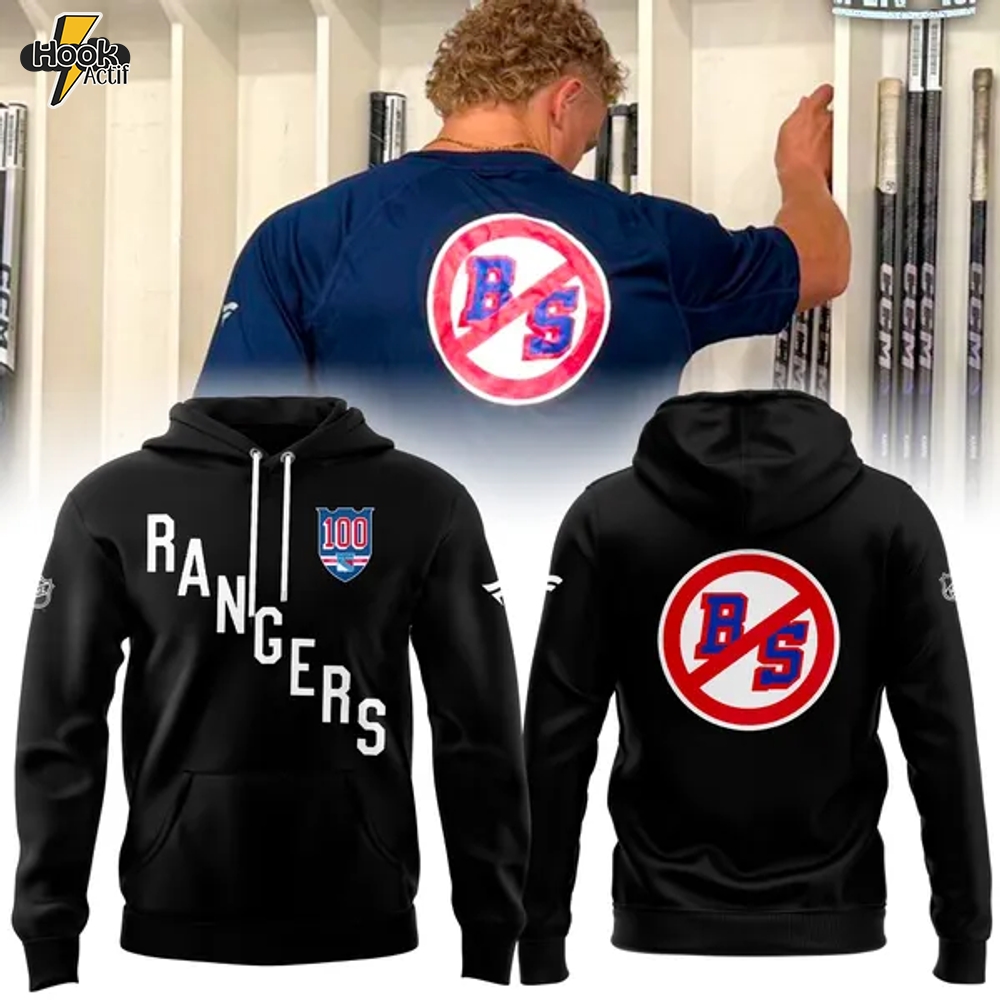 New York Rangers "No BS" 2025 Hoodie (Black) New York Rangers "No BS" 2025 Hoodie (Black)
