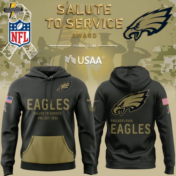 Philadelphia Eagles Salute to Service Sideline 2025 Hoodie