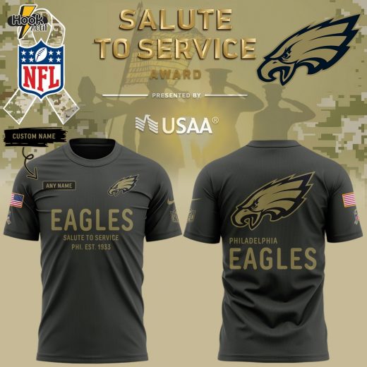 Philadelphia Eagles Salute to Service Sideline 2025 T Shirt Custom