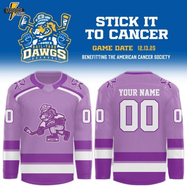 Roanoke Rail Yard Dawgs x Stick it to Cancer Jerseys